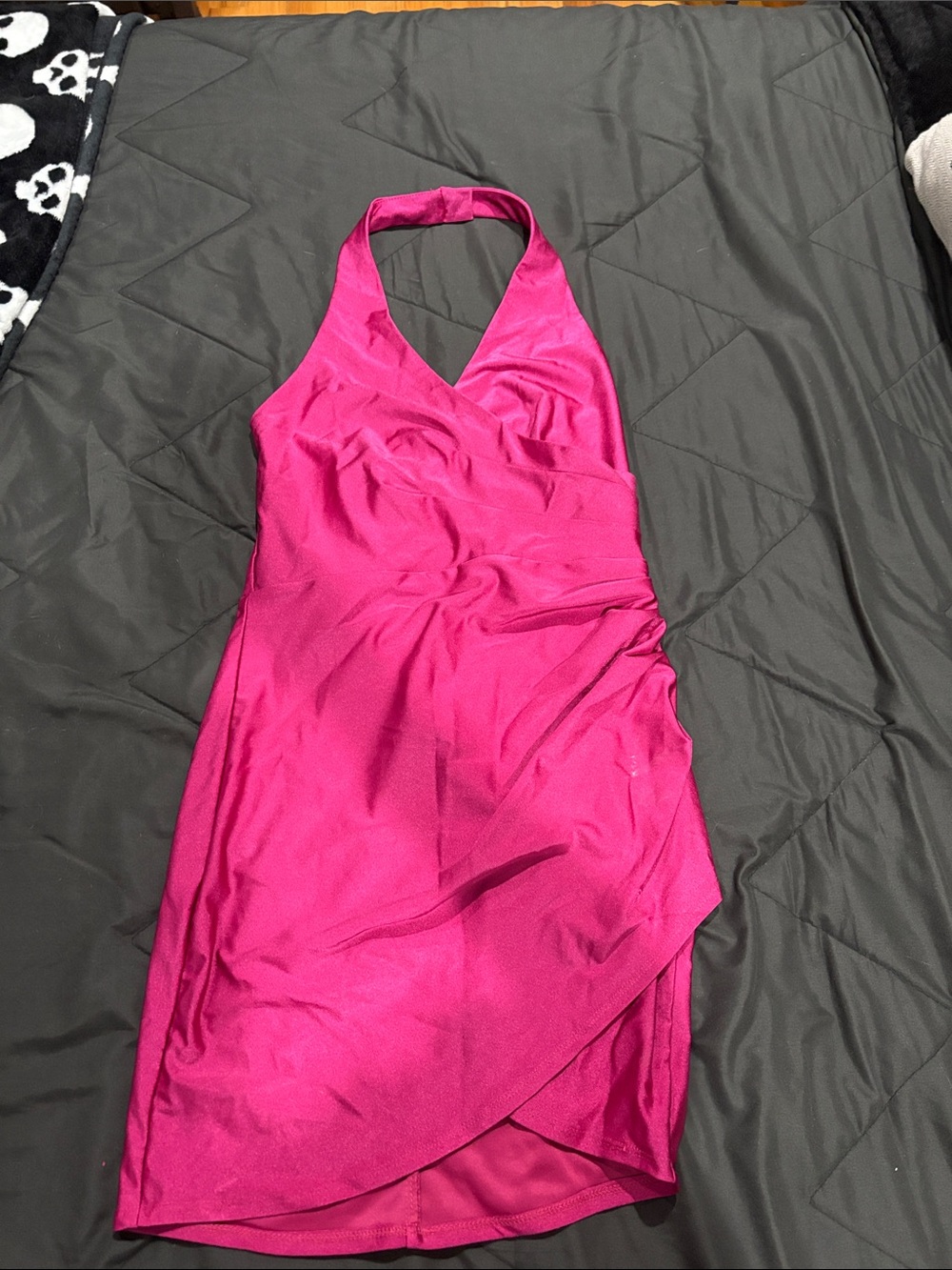 NWT berry halter mini dress